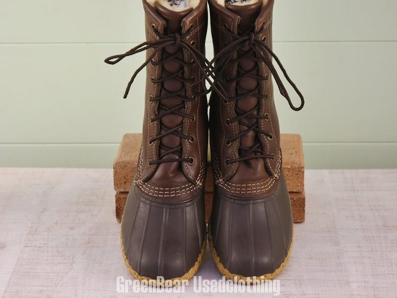 F004 USA製 L.L.Bean ビーンブーツ インナーボア 茶 レディース W6M 24cm