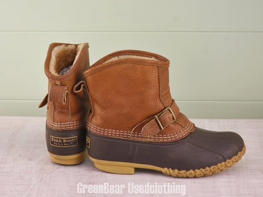 F020 USA製 L.L.Bean ビーンブーツ インナーボア 茶 レディース 24.5cmくらい