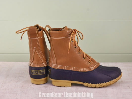 F022 USA製 L.L.Bean ビーンブーツ 茶 レディース W7M 24cm