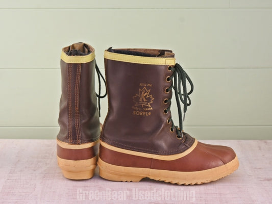 E295 カナダ製 SOREL ビンテージ スノーブーツ 茶 メンズ 6 24cm