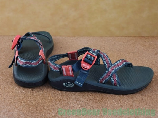 R236 レディース Chaco サンダル 緑 グリーン 38 24cm