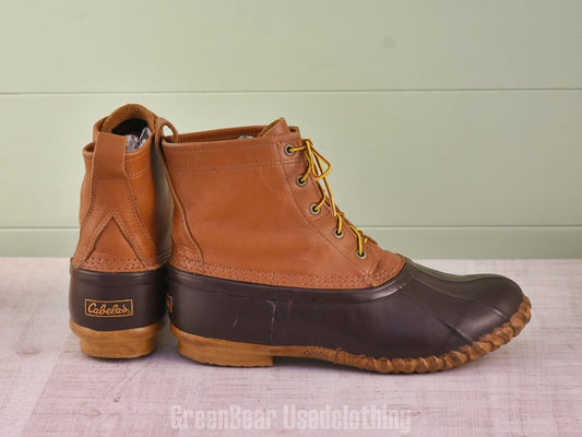 F055 メンズ Cabela's ビンテージ ビーンブーツ 茶 12 30cm
