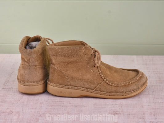 E325 ドイツ製 BIRKENSTOCK コンフォートシューズ スウェード 茶 レディース 24.5cm