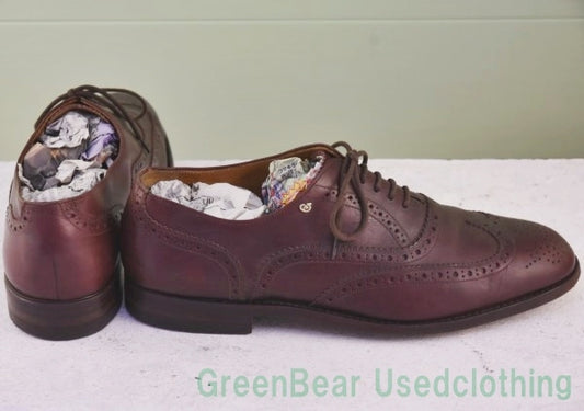 R741 オランダ製 H.Greve ビンテージ ビジネスシューズ ウイングチップ 茶 メンズ 28.5cm