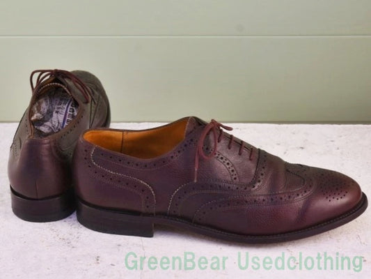 P648 ビンテージ VAN BOMMEL ビジネスシューズ ウイングチップ 茶 メンズ 28.5cm