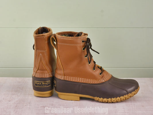 F082 USA製 L.L.Bean ビーンブーツ 裏地付き 茶 レディース 6M 24cm