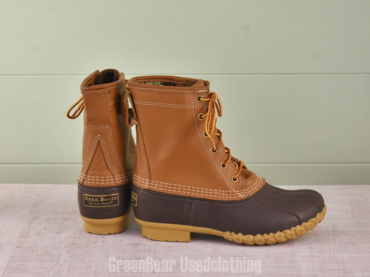 F087 USA製 L.L.Bean ビーンブーツ 裏地付き 茶 レディース 6W 24-24.5cmくらい