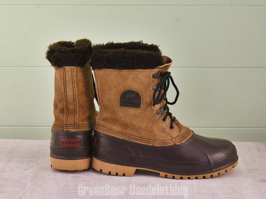 F091 カナダ製 SOREL ビンテージ スノーブーツ 茶 メンズ 9 27cm
