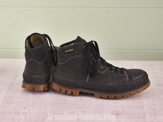 F106 フランス製 PALLADIUM ビンテージ レディースブーツ 黒 39 24.5cm