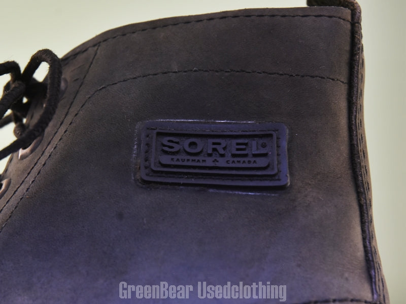 F115 カナダ製 SOREL ビンテージ ビーンブーツ 裏地付き 緑 レディース wos7 24cm