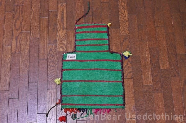 RAGT232 ミニ絨毯 ビンテージ トライバルラグ ウール絨毯 57cm×38.5cm