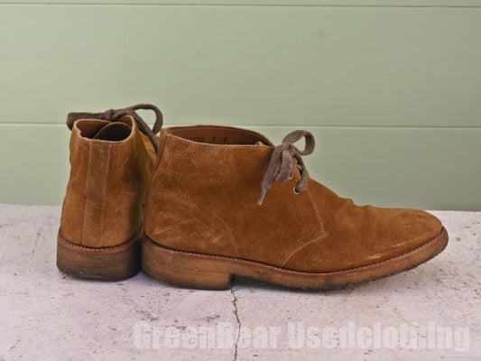 イギリス製 GRENSON ビンテージ チャッカブーツ スウェード 茶 ブラウンメンズ 7F 26cm B075