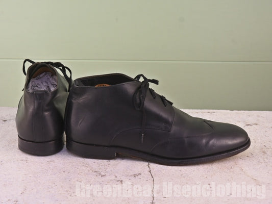 メンズ GRENSON 本革ショートブーツ 黒 8.5 26.5cm B120