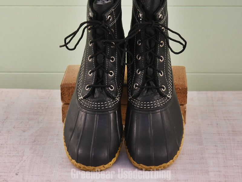 F162 USA製 L.L.Bean ビ-ンブーツ 黒 メンズ 9M 27cm