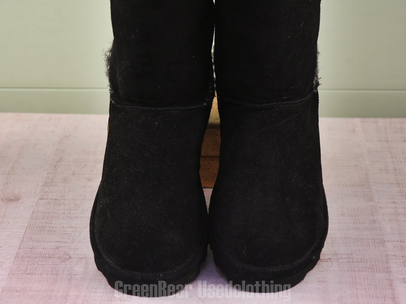 E378 メンズ BEARPAW ムートンブーツ 黒 44 27cm