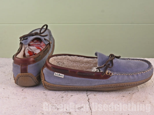 レディース L.L.Bean モカシンシューズ 青系 W9 26cm B208