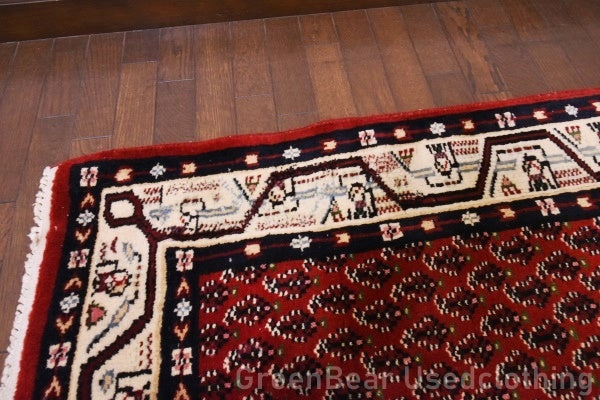 RAGU063 トライバルラグ 163cm×89cm ウール絨毯 アンティーク ヴィンテージ