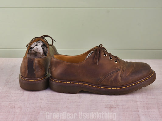 E445 イギリス製 Dr.Martens ビンテージ メンズシューズ 茶 9 27cm