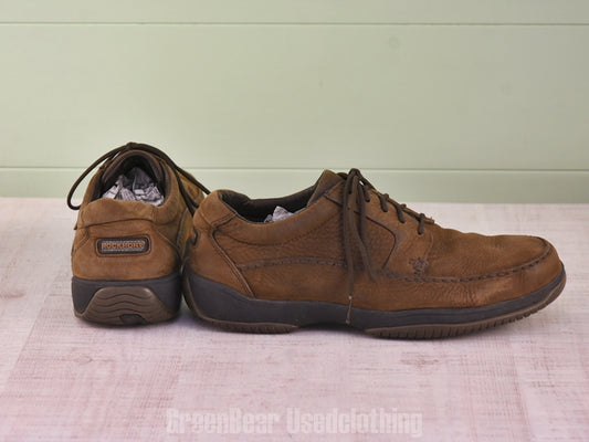E446 ROCK PORT メンズシューズ 茶 9.5W 27.5cm