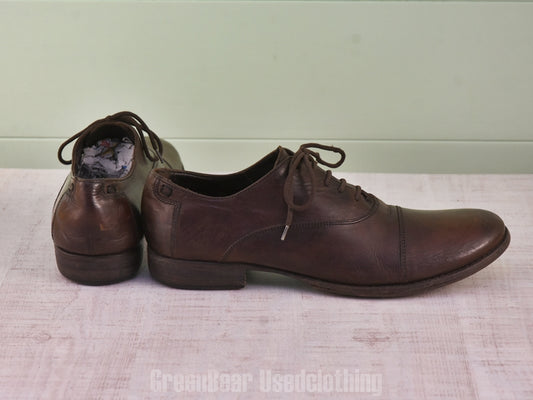 D083 イタリア製 DOLCE&GABBANA ストレートチップシューズ 茶 メンズ 7.5 25.5cm