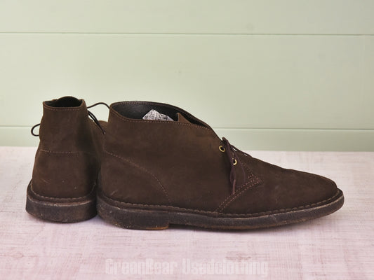 D099 メンズ Clarks デザートブーツ スウェード 茶 26.5cmくらい