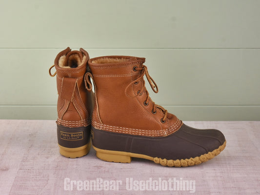 D168 USA製 L.L.Bean ビーンブーツ インナーボア 茶 レディース W8M 25cm
