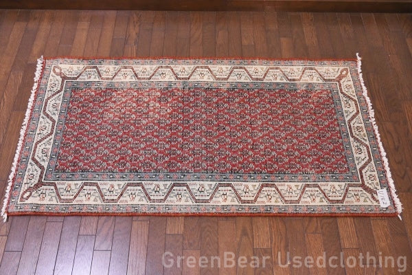 RAGU142 ライバルラグ ウール絨毯 アンティーク ヴィンテージ カーペット 138.5cm×70.5cm