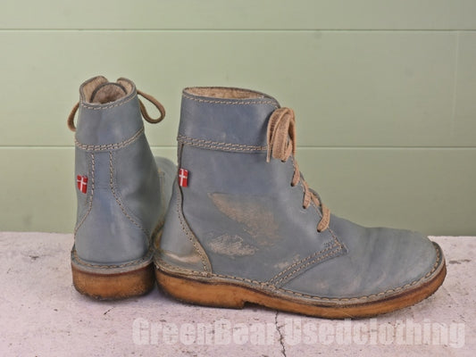 ビンテージ Duck feet レディースブーツ 水色 40 25cm C065