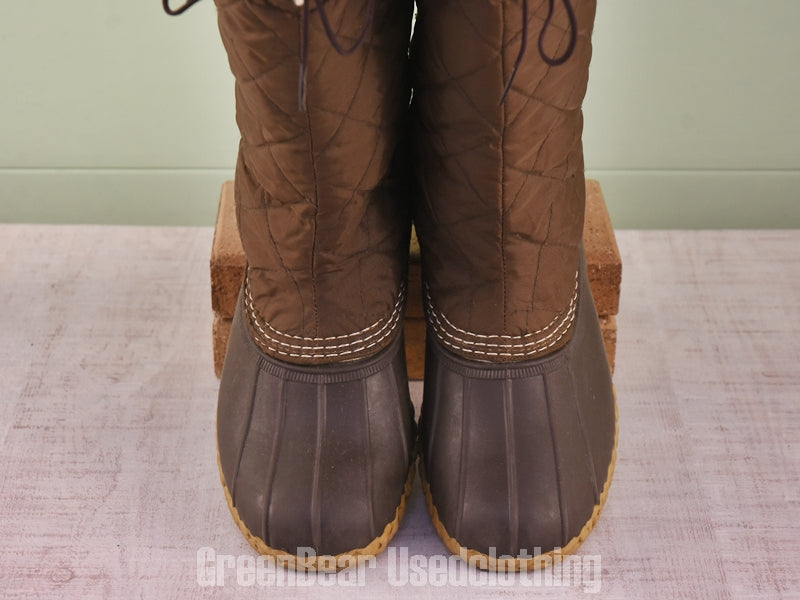 D187 USA製 L.L.Bean ビーンブーツ ナイロン 茶 レディース W8 25cm