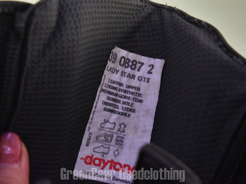 D222 ドイツ製 daytona ビンテージ バイクブーツ 黒 レディース 39 24.5cm