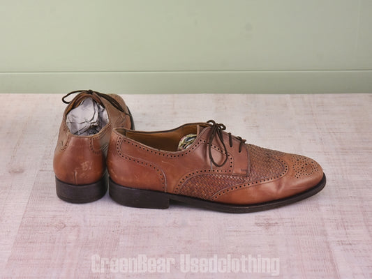 D226 イタリア製 BALLY ビンテージ ウイングチップシューズ 茶 メンズ 41E 25.5cm