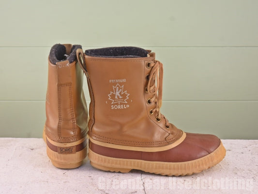 カナダ製 SOREL ビンテージ スノーブーツ 茶 レディース W7 24cm Z231