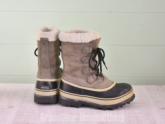 E473 レディース SOREL スノーブーツ グレー 25cm