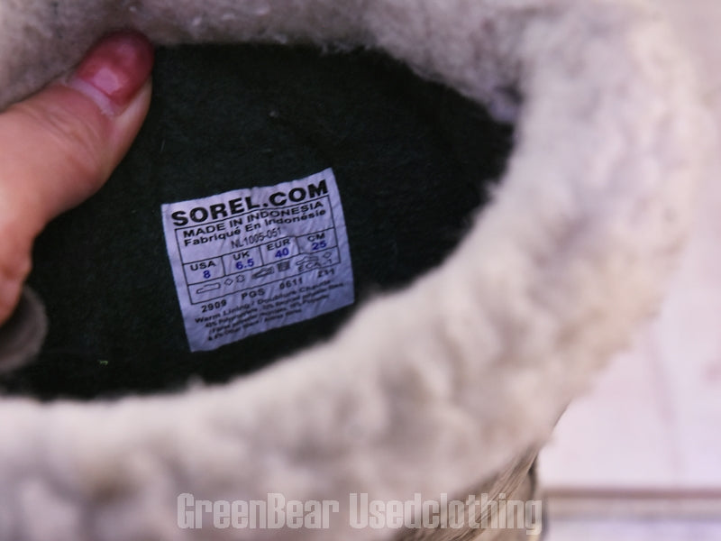 E473 レディース SOREL スノーブーツ グレー 25cm