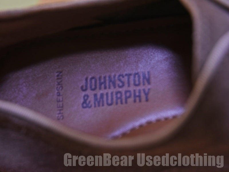 メンズ JOHNSTON&MURPHY ストレートチップシューズ スウェード 茶 10.5M 28.5cm C157