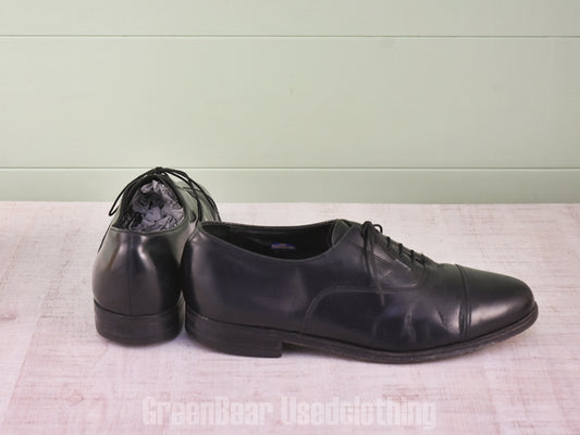 E487 USA製 FLORSHEIM ビンテージ ストレートチップシューズ 黒 メンズ 9.5EEE 27.5cm