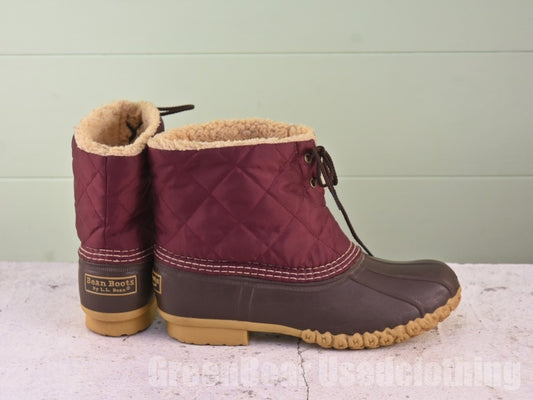 USA製 L.L.Bean ビーンブーツ ナイロン エンジ レディース 8M 25cm A465