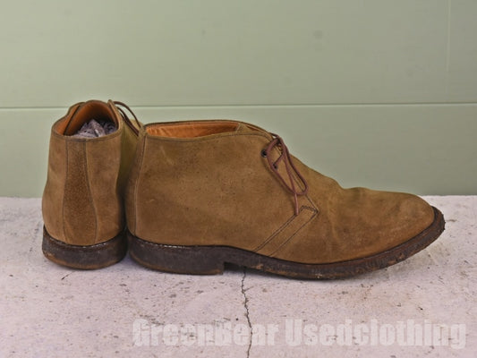 イギリス製 Clarks ビンテージ デザートブーツ スウェード 茶 メンズ 7 25cm C182