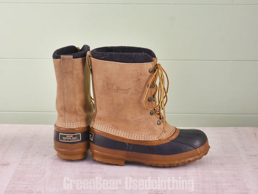 E518 USA製 L.L.Bean ビンテージ スノーブーツ 茶 レディース 6 24cm