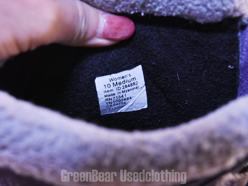 E526 レディース L.L.Bean スノーブーツ スウェード 紫 W10 27cm