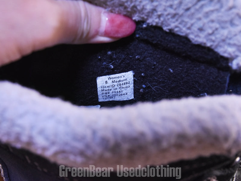 E527 レディース L.L.Bean スノーブーツ 黒 W8 25cm