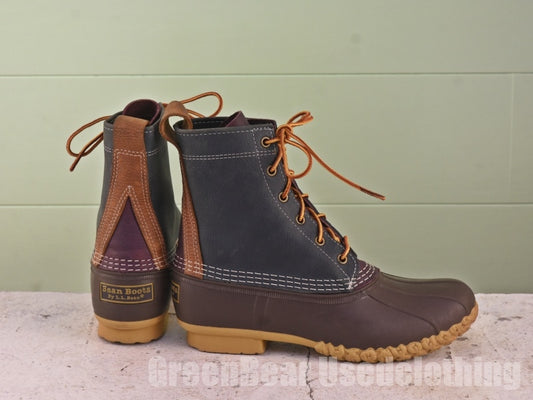 USA製 L.L.Bean ビーンブーツ 紺×紫×茶 メンズ 25cmくらい C194