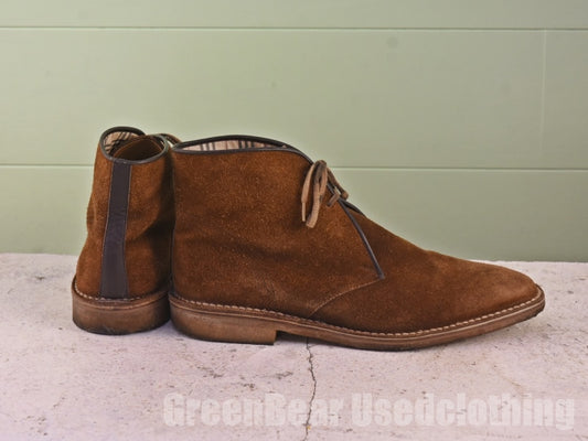 メンズ BURBERRY チャッカブーツ スウェード 茶 26.5EEE 26.5cm C198