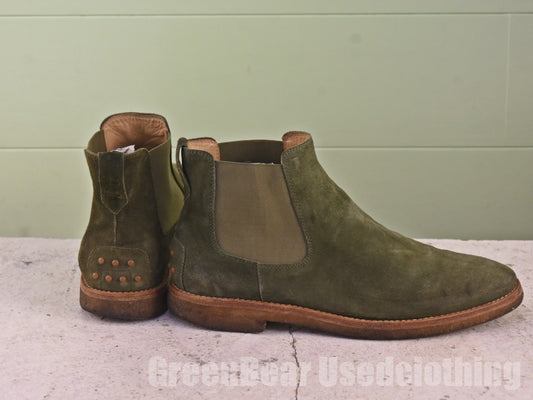 イタリア製 TOD'S サイドゴアブーツ 緑 メンズ 7 25cm C199