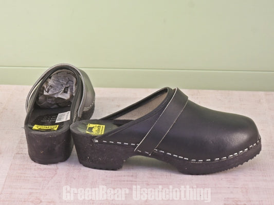 D055 ビンテージ Bulloch Footwear サボ サンダル 黒 レディース 40 25cm