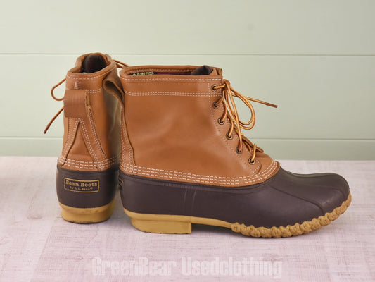 E569 USA製 L.L.Bean ビーンブーツ ワイズ太め 裏地付き 茶 メンズ 11W 29cm