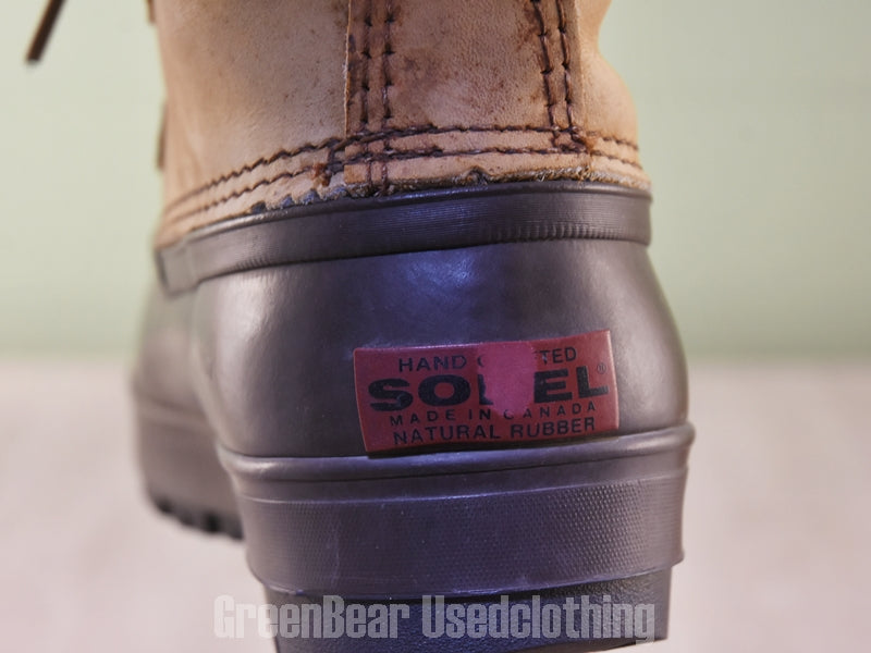 E575 カナダ製 SOREL ビンテージ スノーブーツ 茶 レディース F9 26cm