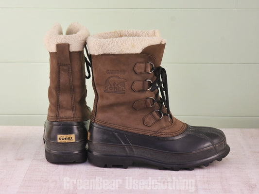 E595 メンズ SOREL スノーブーツ 茶 28cm