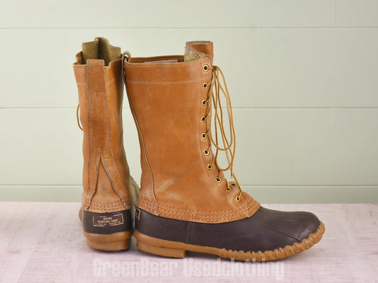 E601 USA製 L.L.Bean ビンテージ ビーンブーツ 茶 メンズ 9M 27cm