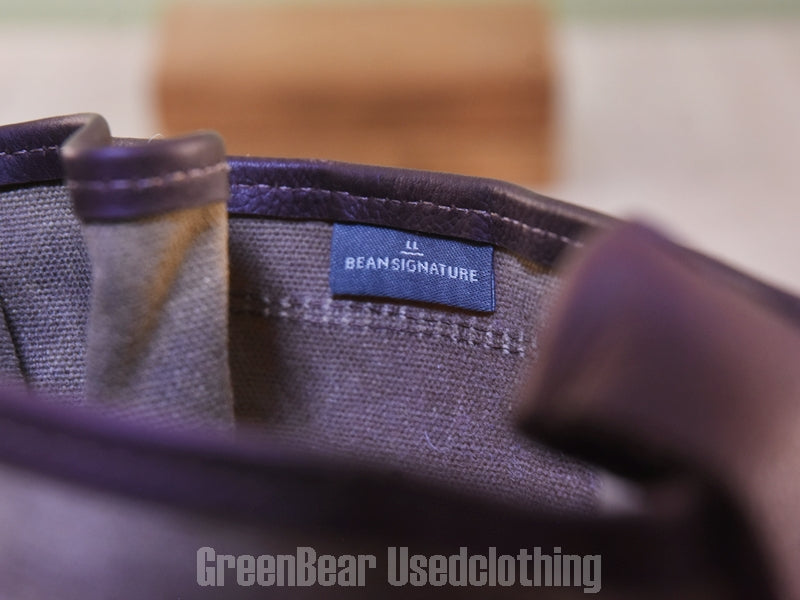 E604 USA製 L.L.Bean ビーンブーツ キャンバス カーキ メンズ 25.5cmくらい